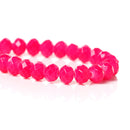 4mm HOT PINK Glass Rondelle Beads, faceted, full strand, 100 beads, bgl1096