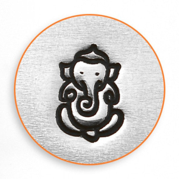 ImpressArt Metal Design Stamp,  6mm GANESHA Hindu God Elephant tol0284