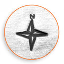 ImpressArt Metal Design Stamp,  6mm COMPASS ROSE   tol0066