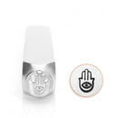 ImpressArt Metal Design Stamp,  6mm HAND of MIRIAM  Hamsa Evil Eye  tol0152