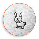 ImpressArt Metal Design Stamp,  6mm HOPPER BUNNY RABBIT  tol0015