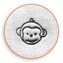 6mm MONKEY FACE Metal Stamp, ImpressArt Metal Design Stamp, tol0106