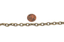 1 yard Bronze Cable Chain, Oval Links are 9x6mm unsoldered, rope design texture, fch0226a