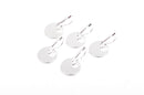 10 (5 pairs) silver plated cabochon bezel setting lever back earring components, fits 18mm round inside bezel  fin0386