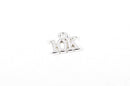 10K Running Charm, Silver Plated Charm  chs1693