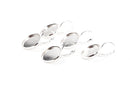 10 (5 pairs) silver plated cabochon bezel setting lever back earring components, fits 18mm round inside bezel  fin0386