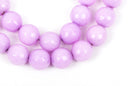 10mm Round Faceted LAVENDER PURPLE JADE Gemstone Beads, full strand gjd0055