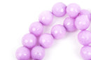 10mm Round Faceted LAVENDER PURPLE JADE Gemstone Beads, full strand gjd0055