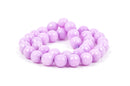 10mm Round Faceted LAVENDER PURPLE JADE Gemstone Beads, full strand gjd0055