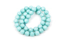 12mm Round Faceted BABY BLUE JADE Gemstone Beads, full strand, about 32 beads, gjd0162