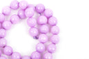 10mm Round Faceted LAVENDER PURPLE JADE Gemstone Beads, full strand gjd0055