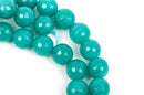 6mm Round Faceted DARK SPEARMINT GREEN Jade Gemstone Beads, full strand gjd0082