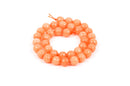 10mm Round Faceted LIGHT PEACH Tangerine JADE Gemstone Beads, full strand gjd0065