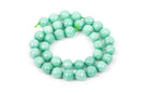8mm Round Faceted MINT GREEN JADE Gemstone Beads, full strand gjd0068