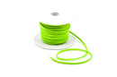 70 feet Spool of Faux Suede Lacing Cord, LIME GREEN 3mm x 1.5mm   cor0042