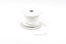 68 feet Spool of Faux Suede Lacing Cord, SNOW WHITE 3mm x 1.5mm   cor0043