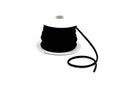 70 feet Spool of Faux Suede Lacing Cord, JET BLACK 3mm x 1.5mm   cor0037