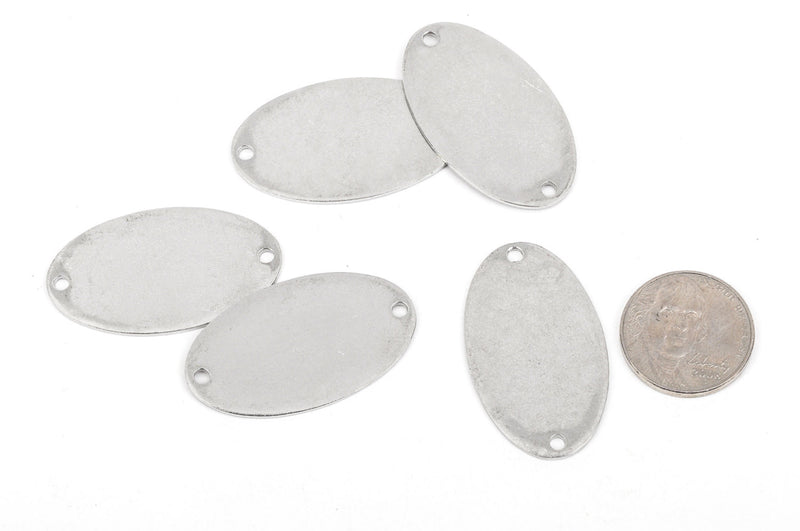10 OVAL Connector Links Zinc Metal Stamping Blanks Charms, bracelet components, 1-1/8" x 3/4", 16 gauge msb0306