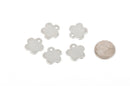 2 pcs FLOWER Pewter Metal Stamping Blanks Charms 3/4" (19mm), 16 gauge msb0226
