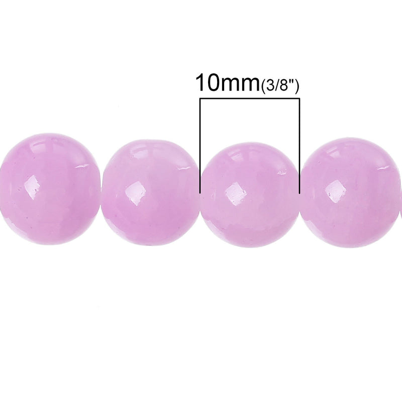 10mm Pastel LAVENDER PURPLE Round Crackle Glass Beads, double strand, about 84 beads bgl1131