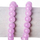 10mm Pastel LAVENDER PURPLE Round Crackle Glass Beads, double strand, about 84 beads bgl1131