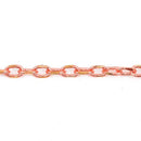 1 yard ROSE GOLD Copper Diamond Cut Cable Link Chain  fch0234a