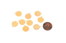 10 pcs CIRCLE TAG Shape BRASS Metal Stamping Blanks Charms 1/2" (12.5mm) 24 gauge  msb0238