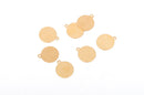 10 pcs CIRCLE TAG Shape BRASS Metal Stamping Blanks Charms 11/16" (14.5mm) 24 gauge  msb0240