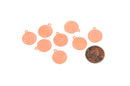 10 pcs CIRCLE TAG Shape COPPER Metal Stamping Blanks Charms 11/16" (14.5mm) 24 gauge  msb0245