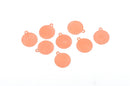 10 pcs CIRCLE TAG Shape COPPER Metal Stamping Blanks Charms 11/16" (14.5mm) 24 gauge  msb0245