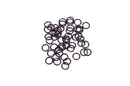 45 Chain Maille Jump Rings, purple plum plated over copper base, open jump rings, 8mm OD, 6mm ID, 18 gauge, jum0143