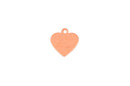10 HEART COPPER Metal Stamping Blanks Charms 3/4" (18mm) Tag 24 gauge, msb0329