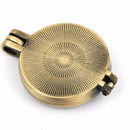 2 Bronze Metal Filigree Open LOCKET Perfume Diffuser Pendants, Sunflower Design,  1-1/4" diameter chb0318