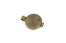 2 Bronze Metal Filigree Open LOCKET Perfume Diffuser Pendants, Art Deco Design,  1-1/8" diameter chb0321