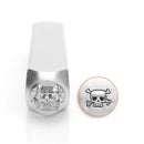 ImpressArt Metal Design Stamp,  6mm SKULL and CROSSBONES tol0295