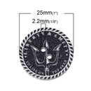 30 pcs White Wood NAUTICAL SAILING Theme BUTTONS  25mm  (1")  Scrapbooking . Beading . Sewing . But0219