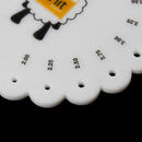 Knitting Needle Gauge Size Guide, sturdy acrylic with the holes sizes indicated, knt0017