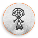 ImpressArt Metal Design Stamp, 6mm MOM STICK FIGURE tol0134
