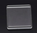 10 Clear Flat SQUARE Tile Glass Seals 25x25mm (1") for Cabochons Pendants, Charms, Scrapbooking  fin0400