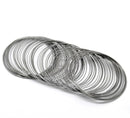 200 Gunmetal Steel Memory Wire Loops, 55mm, 22 gauge, small bracelet, about 2.25" diameter  wir0020