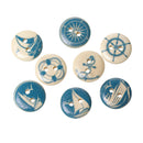 25 Painted WOOD BUTTONS  15mm, 5/8" for Scrapbooking . Beading . Sewing  but0228