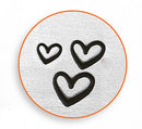 3 ImpressArt Metal Design Stamps, 3-pack of hearts, 1.5mm, 2mm, 3mm tol0335