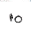 4mm Gunmetal Split Rings, Small Gunmetal Finished Double Loops Split Rings, Open Jump Rings, bag of 50, jum0065