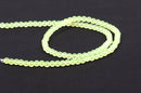 4mm Frosted NEON BRIGHT YELLOW Glass Beads, full strand, about 100 beads,  bgl1192