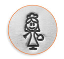ImpressArt Metal Design Stamp,  6mm BRIDE STICK FIGURE tol0341