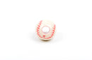20 PINK BASEBALL SOFTBALL Round Acrylic Beads . bubblegum beads  11mm bac0291