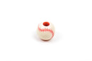 20 PINK BASEBALL SOFTBALL Round Acrylic Beads . bubblegum beads  11mm bac0291