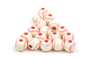 20 PINK BASEBALL SOFTBALL Round Acrylic Beads . bubblegum beads  11mm bac0291
