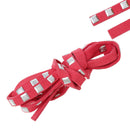 1/4" width Silver Studded CORAL Suede Jewelry Cord wrap bracelet cord, suede ribbon trim, 1 meter,  cor0067