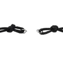10 Bracelet Blanks Connectors BLACK Nylon Cords with Lobster Clasp, 5-5/8" long plus 1-1/2" extender chain cor0048